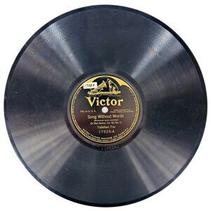 Tollefsen Trio Song Without Words 10in Shellac 78 RPM Victor 17525
